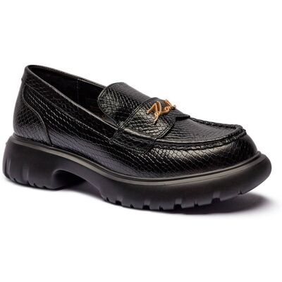Karl Lagerfeld Skórzane loafersy czarny 36 Karl Lagerfeld Skórzane loafersy czarny 36