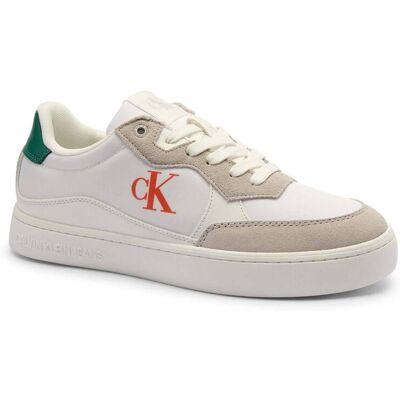 Calvin Klein Jeans Sneakersy z dodatkiem skóry biały 40 Calvin Klein Jeans Sneakersy z dodatkiem skóry biały 40