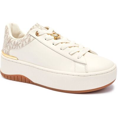 Michael Kors Skórzane sneakersy DOTTIE kremowy 38,5 Michael Kors Skórzane sneakersy DOTTIE kremowy 38,5