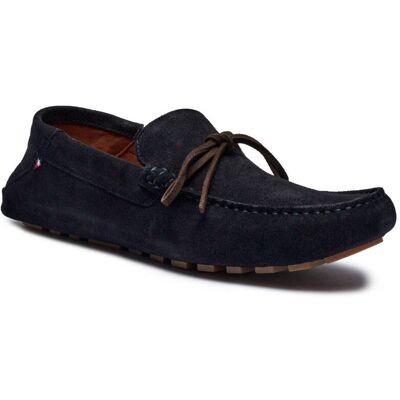 Tommy Hilfiger Mokasyny DRIVER zamsz granatowy 44 Tommy Hilfiger Mokasyny DRIVER zamsz granatowy 44