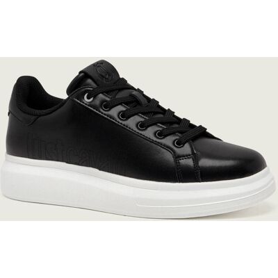 Just Cavalli Skórzane sneakersy FONDO URSA DIS. 2 czarny 42 Just Cavalli Skórzane sneakersy FONDO URSA DIS. 2 czarny 42