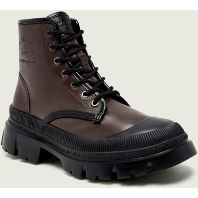 Karl Lagerfeld Skórzane buty wysokie TREKKA brązowy 41 Karl Lagerfeld Skórzane buty wysokie TREKKA brązowy 41