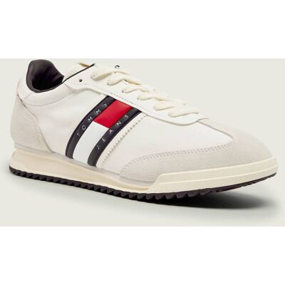 Tommy Jeans Sneakersy RETRO RUNNER zamsz ecru 44 Tommy Jeans Sneakersy RETRO RUNNER zamsz ecru 44