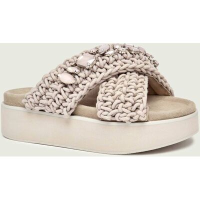 INUIKII Klapki WOVEN STONES zamsz szary 38 INUIKII Klapki WOVEN STONES zamsz szary 38