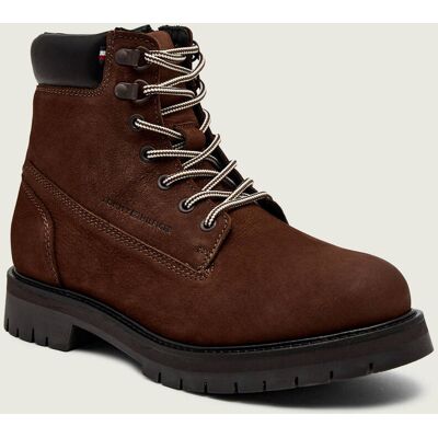 Tommy Hilfiger Skórzane buty wysokie FLEX brązowy 46 Tommy Hilfiger Skórzane buty wysokie FLEX brązowy 46
