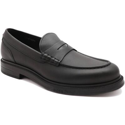 Boss BLACK Skórzane loafersy Saul_Loaf czarny 42 Boss BLACK Skórzane loafersy Saul_Loaf czarny 42