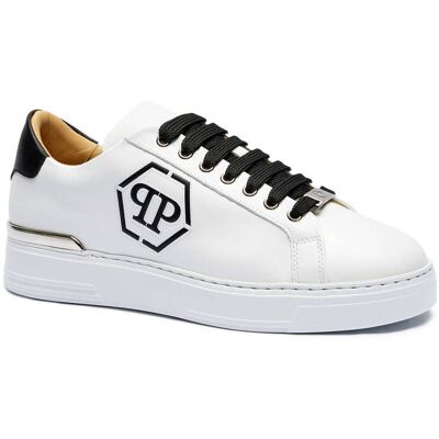 Philipp Plein Skórzane sneakersy SAES biały 36 Philipp Plein Skórzane sneakersy SAES biały 36