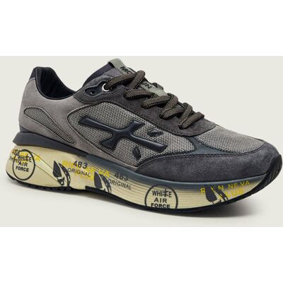 Premiata Sneakersy Moerun z dodatkiem skóry zamsz szary 42 Premiata Sneakersy Moerun z dodatkiem skóry zamsz szary 42
