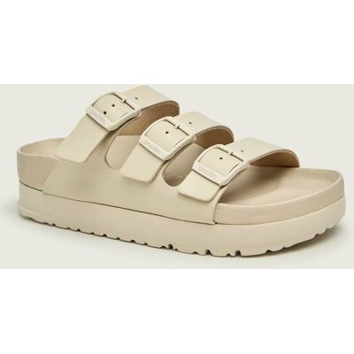 Birkenstock Skórzane klapki Florida III Flex Platform Birkenstock x Papillio narrow fit beżowy 36 Birkenstock Skórzane klapki Florida III Flex Platform Birkenstock x Papillio narrow fit beżowy 36