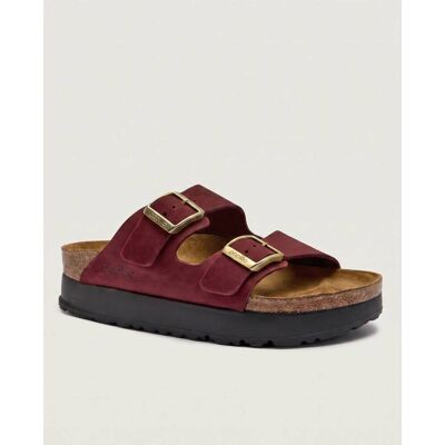 Birkenstock Skórzane klapki Arizona Birkenstock x Papillio narrow fit bordowy 37 Birkenstock Skórzane klapki Arizona Birkenstock x Papillio narrow fit bordowy 37