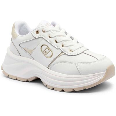 Liu Jo Skórzane sneakersy EVA 02 biały 41 Liu Jo Skórzane sneakersy EVA 02 biały 41