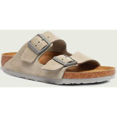 Birkenstock Klapki Arizona narrow fit zamsz beżowy 37 Birkenstock Klapki Arizona narrow fit zamsz beżowy 37