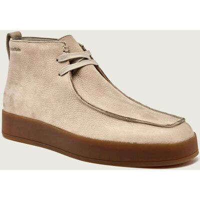 Calvin Klein Skórzane buty wysokie beżowy 44 Calvin Klein Skórzane buty wysokie beżowy 44