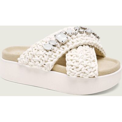 INUIKII Klapki WOVEN STONES zamsz biały 40 INUIKII Klapki WOVEN STONES zamsz biały 40
