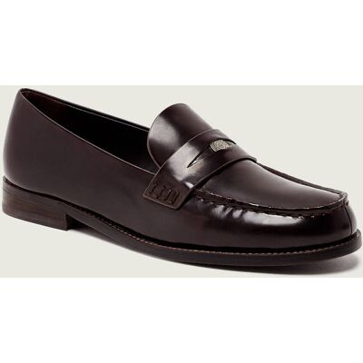 TORY BURCH Skórzane loafersy CLASSIC PENNY brązowy 37 TORY BURCH Skórzane loafersy CLASSIC PENNY brązowy 37