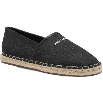 Karl Lagerfeld Espadryle KAMINO Injekt z dodatkiem skóry czarny 40 Karl Lagerfeld Espadryle KAMINO Injekt z dodatkiem skóry czarny 40