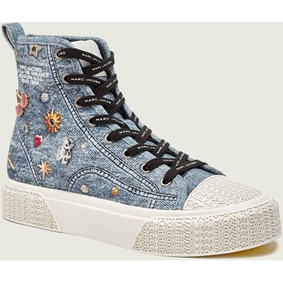 Marc Jacobs Jeansowe trampki THE HIGH TOP niebieski 36 Marc Jacobs Jeansowe trampki THE HIGH TOP niebieski 36