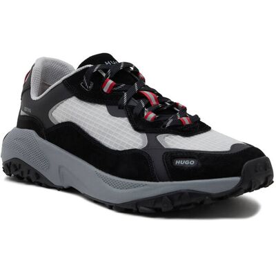 HUGO Sneakersy GO1ST_dbth z dodatkiem skóry szary 40 HUGO Sneakersy GO1ST_dbth z dodatkiem skóry szary 40