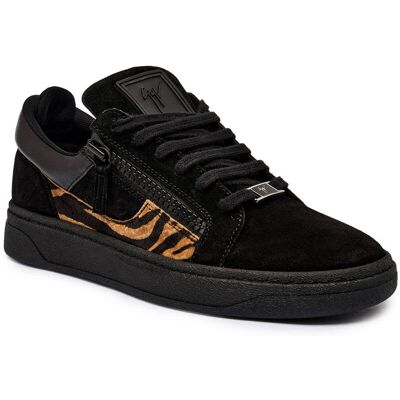 Giuseppe Zanotti Sneakersy GZ94 zamsz czarny 43 Giuseppe Zanotti Sneakersy GZ94 zamsz czarny 43