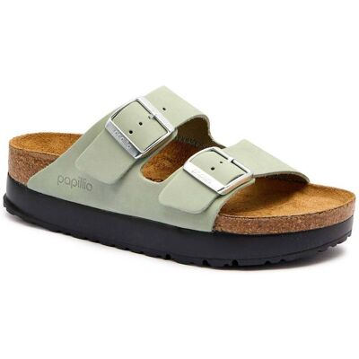 Birkenstock Skórzane klapki Arizona Birkenstock x Papillio narrow fit miętowy 36 Birkenstock Skórzane klapki Arizona Birkenstock x Papillio narrow fit miętowy 36