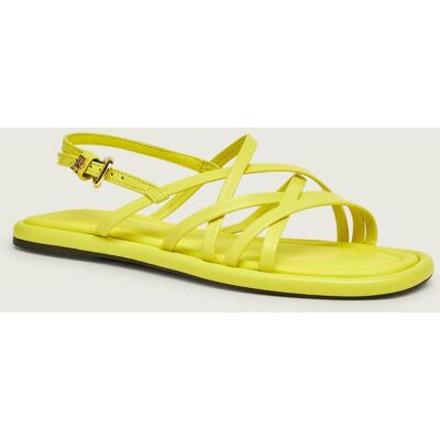 Tommy Hilfiger Skórzane sandały limonkowy 38 Tommy Hilfiger Skórzane sandały limonkowy 38