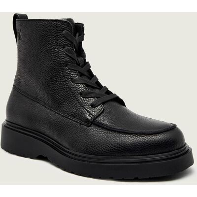 Calvin Klein Skórzane buty wysokie COMBAT czarny 40 Calvin Klein Skórzane buty wysokie COMBAT czarny 40
