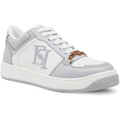 Elisabetta Franchi Skórzane sneakersy biały 36 Elisabetta Franchi Skórzane sneakersy biały 36
