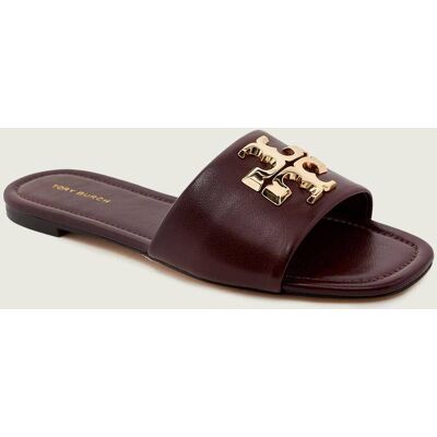TORY BURCH Skórzane klapki ELEANOR bordowy 36 TORY BURCH Skórzane klapki ELEANOR bordowy 36