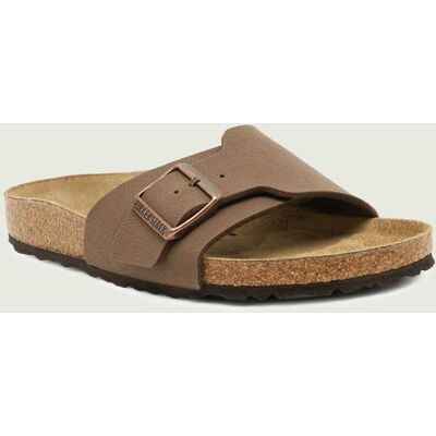 Birkenstock Klapki Catalina z dodatkiem skóry narrow fit brązowy 36 Birkenstock Klapki Catalina z dodatkiem skóry narrow fit brązowy 36