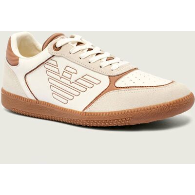 EA7 Skórzane sneakersy ecru 42 EA7 Skórzane sneakersy ecru 42