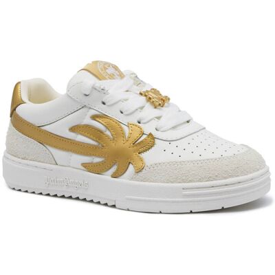 Palm Angels Skórzane sneakersy biały 36 Palm Angels Skórzane sneakersy biały 36