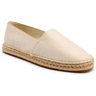 Calvin Klein Espadryle z dodatkiem skóry beżowy 37 Calvin Klein Espadryle z dodatkiem skóry beżowy 37