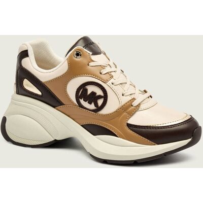 Michael Kors Skórzane sneakersy ZUMA brązowy 38,5 Michael Kors Skórzane sneakersy ZUMA brązowy 38,5