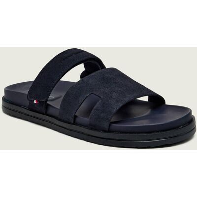 Tommy Hilfiger Klapki zamsz granatowy 43 Tommy Hilfiger Klapki zamsz granatowy 43