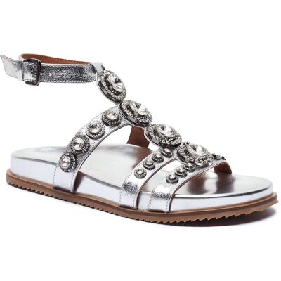 Kurt Geiger Skórzane sandały OCTAVIA FLEXI GLADIATOR srebrny 40 Kurt Geiger Skórzane sandały OCTAVIA FLEXI GLADIATOR srebrny 40
