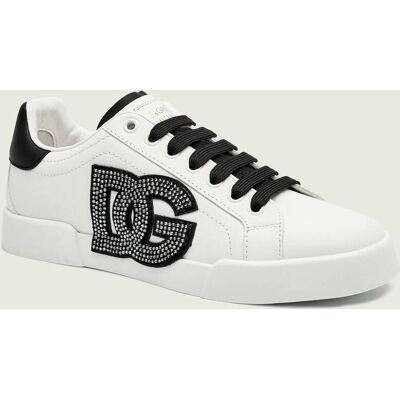 Dolce & Gabbana Skórzane sneakersy czarny 39 Dolce & Gabbana Skórzane sneakersy czarny 39