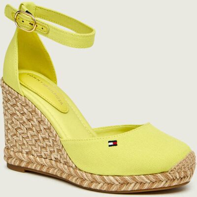 Tommy Hilfiger Koturny z dodatkiem skóry limonkowy 41 Tommy Hilfiger Koturny z dodatkiem skóry limonkowy 41