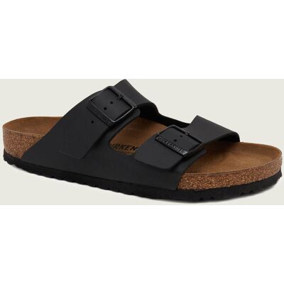 Birkenstock Klapki Arizona z dodatkiem skóry regular fit czarny 42 Birkenstock Klapki Arizona z dodatkiem skóry regular fit czarny 42