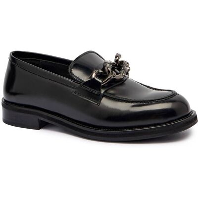 Marc Cain Skórzane loafersy czarny 36 Marc Cain Skórzane loafersy czarny 36