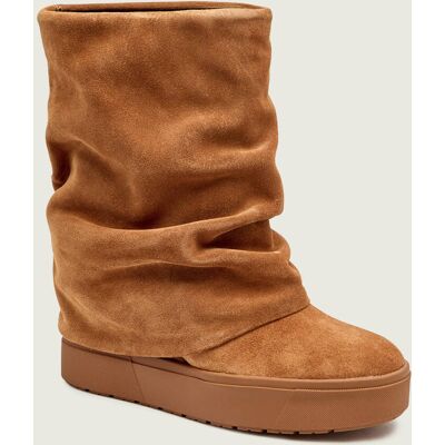 Guess Botki na koturnie GUINNA zamsz camel 39 Guess Botki na koturnie GUINNA zamsz camel 39