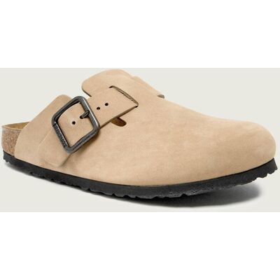 Birkenstock Mule Boston narrow fit zamsz piaskowy 39 Birkenstock Mule Boston narrow fit zamsz piaskowy 39