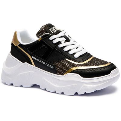 Versace Jeans Couture Sneakersy SPEEDTRACK DIS. 4 z dodatkiem skóry czarny 36 Versace Jeans Couture Sneakersy SPEEDTRACK DIS. 4 z dodatkiem skóry czarny 36