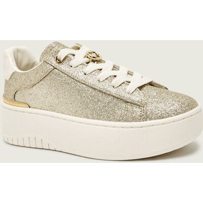 Michael Kors Skórzane sneakersy DOTTIE złoty 38,5 Michael Kors Skórzane sneakersy DOTTIE złoty 38,5