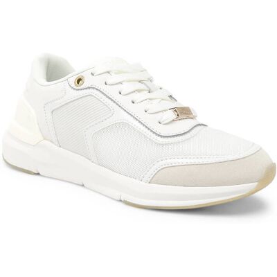 Calvin Klein Skórzane sneakersy FLEXI RUNNER LACE UP biały 37 Calvin Klein Skórzane sneakersy FLEXI RUNNER LACE UP biały 37