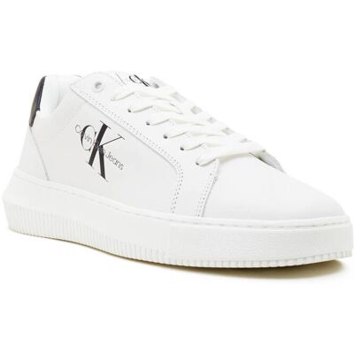 Calvin Klein Jeans Skórzane sneakersy CHUNKY CUPSOLE MONOLOGO biały 40 Calvin Klein Jeans Skórzane sneakersy CHUNKY CUPSOLE MONOLOGO biały 40
