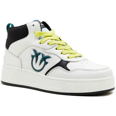 Pinko Sneakersy DETROIT z dodatkiem skóry biały 36 Pinko Sneakersy DETROIT z dodatkiem skóry biały 36