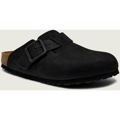 Birkenstock Skórzane mule Boston narrow fit czarny 39 Birkenstock Skórzane mule Boston narrow fit czarny 39