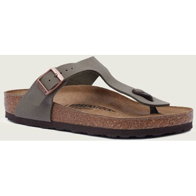 Birkenstock Japonki Gizeh z dodatkiem skóry regular fit khaki 37 Birkenstock Japonki Gizeh z dodatkiem skóry regular fit khaki 37