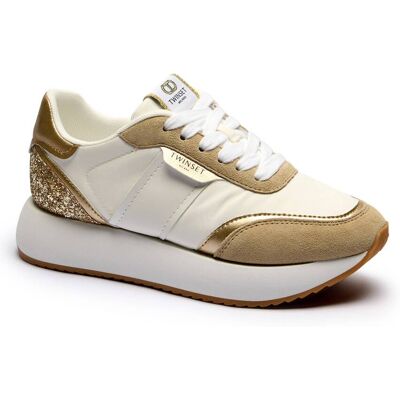 TWINSET Sneakersy zamsz beżowy 37 TWINSET Sneakersy zamsz beżowy 37