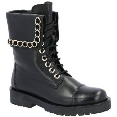 TWINSET Skórzane botki czarny 36 TWINSET Skórzane botki czarny 36